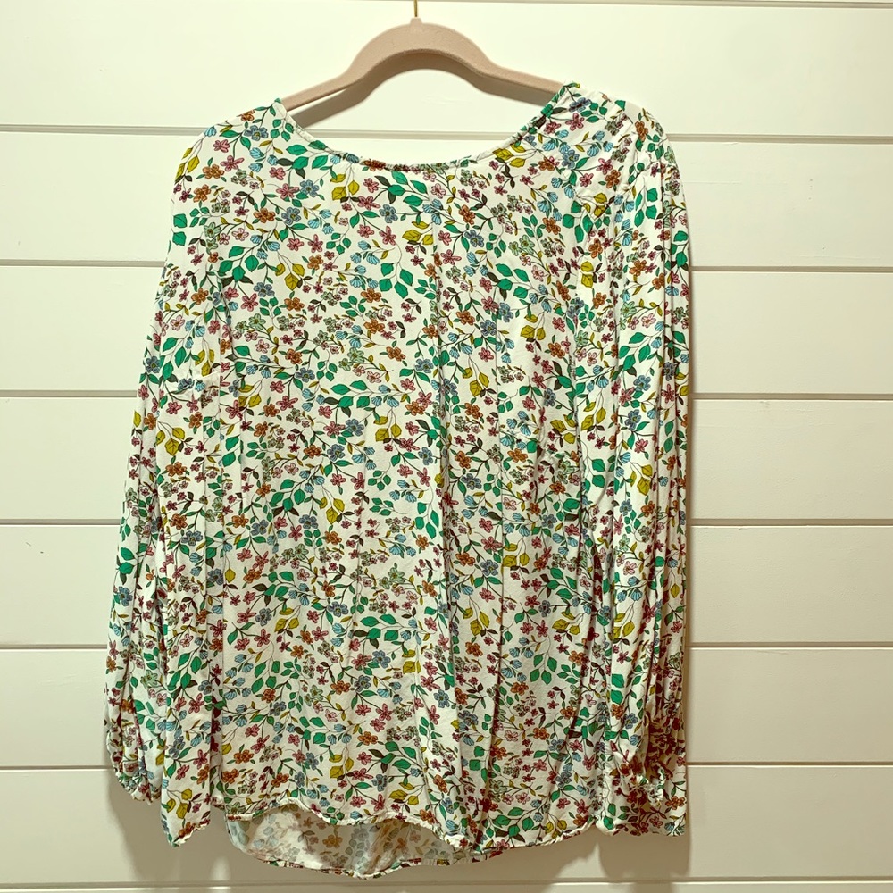 LOFT floral blouse